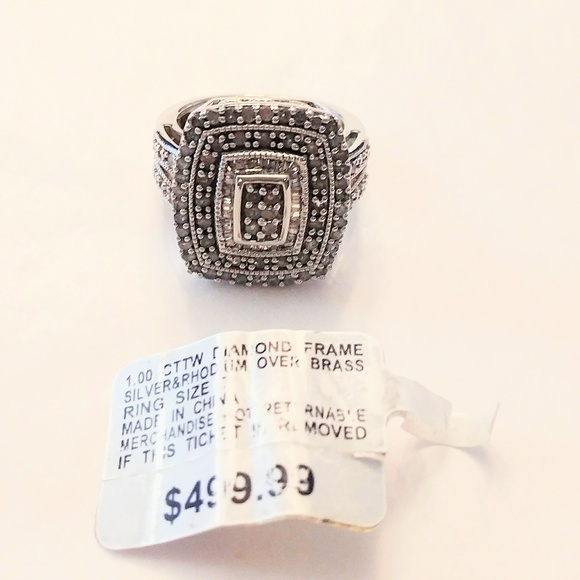 1 CTTW Silver and Rhodium over Brass Diamond - Picture 5 of 8